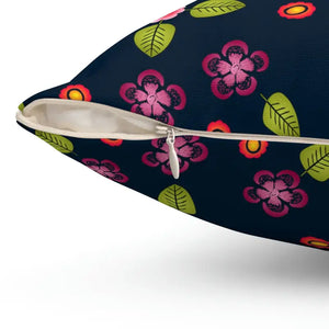 Navy Blue Polyester Square Pillow Bold Comfort Style - Dipaliz - Throw Pillows