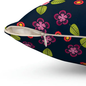 Navy Blue Polyester Square Pillow Bold Comfort Style - Dipaliz - Throw Pillows