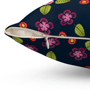 Navy Blue Polyester Square Pillow Bold Comfort Style - Dipaliz - Throw Pillows