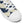 Navy Blue Stripes Canvas Sneakers - Faux Leather Toe - Dipaliz