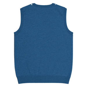 White Polka Dot Knit Vest - Retro Navy Style - Dipaliz - Vests