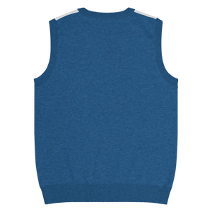 Retro Navy White Polka Dot Knit Vest - Jacquard Detailing - Dipaliz - Vests