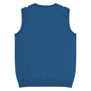Retro Navy White Polka Dot Knit Vest - Jacquard Detailing - Dipaliz - Vests