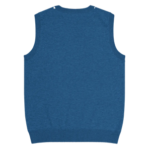 Retro Navy White Polka Dot Knit Vest - Jacquard Detailing - Dipaliz - Vests