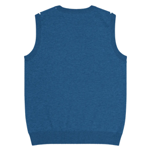 Retro Navy White Polka Dot Knit Vest - Jacquard Detailing - Dipaliz - Vests