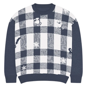 Buffalo Check Knitted Crew Sweater - Cozy Style - Dipaliz - 3xl - Sweaters