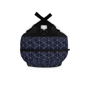 Navy Geometric Triangle Backpack - Architectural Design - Dipaliz - one Size - Bags