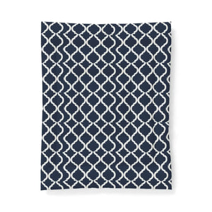 Navy Moroccan Trellis Cotton Comforter - Dipaliz - Quilts & Comforters