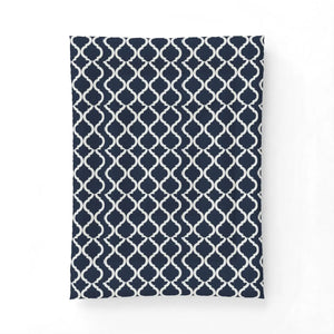 Navy Moroccan Trellis Cotton Comforter - Dipaliz - Quilts & Comforters