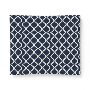 Navy Moroccan Trellis Cotton Comforter - Dipaliz - Quilts & Comforters
