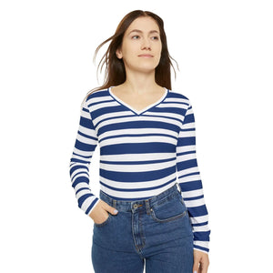 Classic Navy Stripe Long Sleeve Shirt - Coastal Style - Dipaliz - T-shirts - Xs