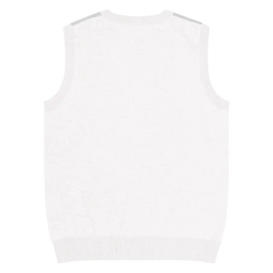 Navy White Diagonal Stripe Knit Vest - Retro Style - Dipaliz - Vests