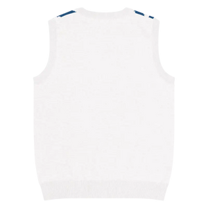 Navy White Diagonal Stripe Knit Vest - Retro Style - Dipaliz - Vests