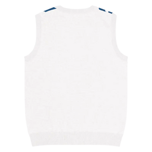 Navy White Diagonal Stripe Knit Vest - Retro Style - Dipaliz - Vests