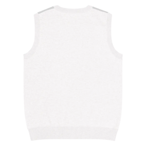 Retro Knit Vest - Stunning White Diagonal Stripe - Dipaliz - Vests
