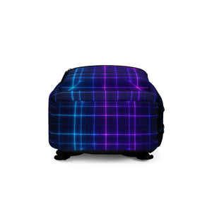 Neon Grid Backpack - Bold Daily School Rucksack - Dipaliz - Backpacks