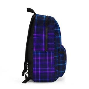Neon Grid Backpack - Bold Daily Premium Electric Style - Dipaliz - one Size - School Backpacks