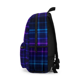 Neon Grid Backpack - Bold Daily Premium Electric Style - Dipaliz - one Size - School Backpacks