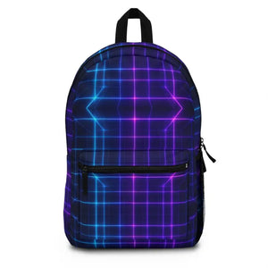 Neon Grid Backpack - Bold Daily Premium Electric Style - Dipaliz - one Size - School Backpacks