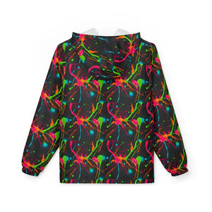 Outerwear - Neon Splash Windbreaker Jacket - Psychedelic Hooded - Dipaliz