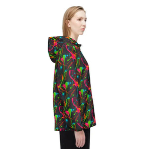 Outerwear - Neon Splash Windbreaker Jacket - Psychedelic Hooded - Dipaliz