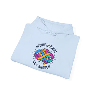 Neurodivergent not Broken Hoodie | Autistic Pride Affirming Identity