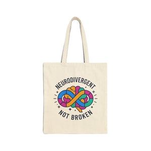 Neurodivergent Pride Canvas Tote - Cotton Design - Dipaliz - Bags