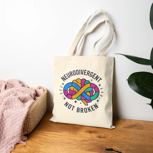 Neurodivergent Pride Canvas Tote - Cotton Design - Dipaliz - Bags
