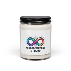 Neurodivergent Proud Soy Candle - Reusable Glass Vessel - Dipaliz - Christmas Warmth / 9oz - Home Decor