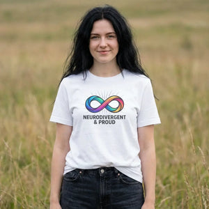 Soft Autistic Pride Cotton Tee - Tear-away Label - Dipaliz - T-shirts - s