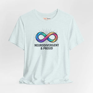 Soft Autistic Pride Cotton Tee - Tear-away Label - Dipaliz - T-shirts - s