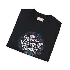 Stylish Neurodivergent Thinker Tee - Unisex Softstyle - Dipaliz - T-shirts