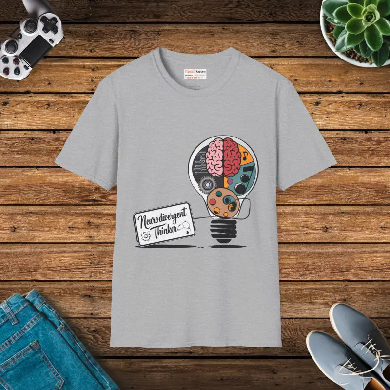 Neurodivergent Thinker Unisex Softstyle T-shirt - Sport Grey / s T-shirt