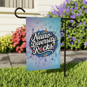 Neurodiversity Rocks Garden Banner Poly Poplin - Dipaliz - Flags & Windsocks