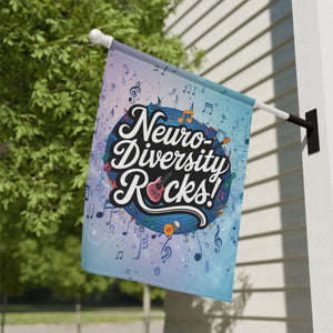 Neurodiversity Rocks Garden Banner Poly Poplin - Dipaliz - Flags & Windsocks