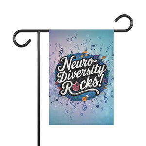 Neurodiversity Rocks Garden Banner Poly Poplin Canvas by Dipaliz - Flags & Windsocks