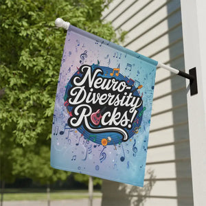 Neurodiversity Rocks Garden Banner Poly Poplin Canvas by Dipaliz - 24.5’’ × 32’’ - Flags & Windsocks