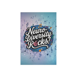 Neurodiversity Rocks Garden Banner Poly Poplin Canvas by Dipaliz - Flags & Windsocks