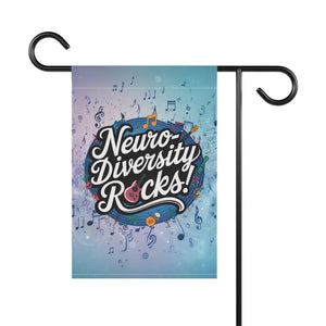 Neurodiversity Rocks Garden Banner Poly Poplin Canvas by Dipaliz - Flags & Windsocks