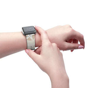 Abstract Floral Apple Watch Band - Neutral Faux Leather - Dipaliz - Bands
