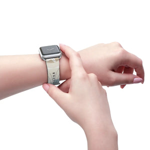 Abstract Floral Apple Watch Band - Neutral Faux Leather - Dipaliz - Bands