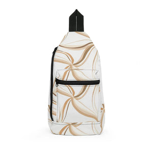 Beige Swirl Sling Bag - Marble Camera Crossbody - Dipaliz - Cross Body Bags