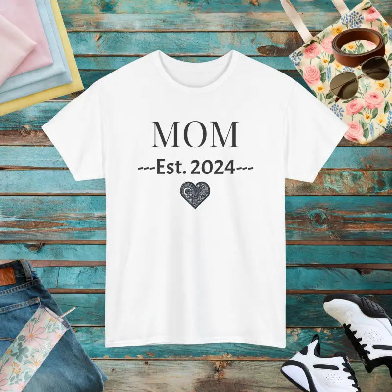 Celebrate New Motherhood with the Mom Heavy Cotton Tee! - White / s T-shirt