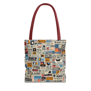 Durable News Clippings Pattern Aop Tote Bag - Dipaliz - Bags