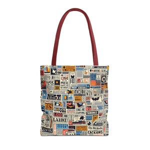 Durable News Clippings Pattern Aop Tote Bag - Dipaliz - Bags