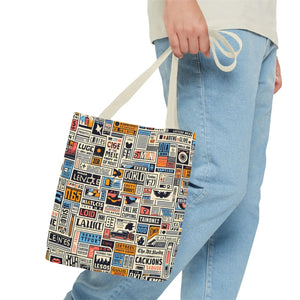 Durable News Clippings Pattern Aop Tote Bag - Dipaliz - Bags