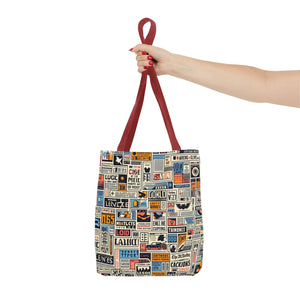 Durable News Clippings Pattern Aop Tote Bag - Dipaliz - Bags