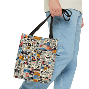 Durable News Clippings Pattern Aop Tote Bag - Dipaliz - Bags
