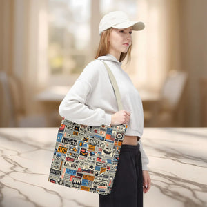 Durable News Clippings Pattern Aop Tote Bag - Dipaliz - Bags