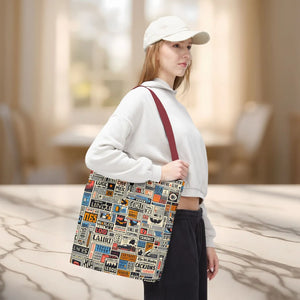 Durable News Clippings Pattern Aop Tote Bag - Dipaliz - Bags